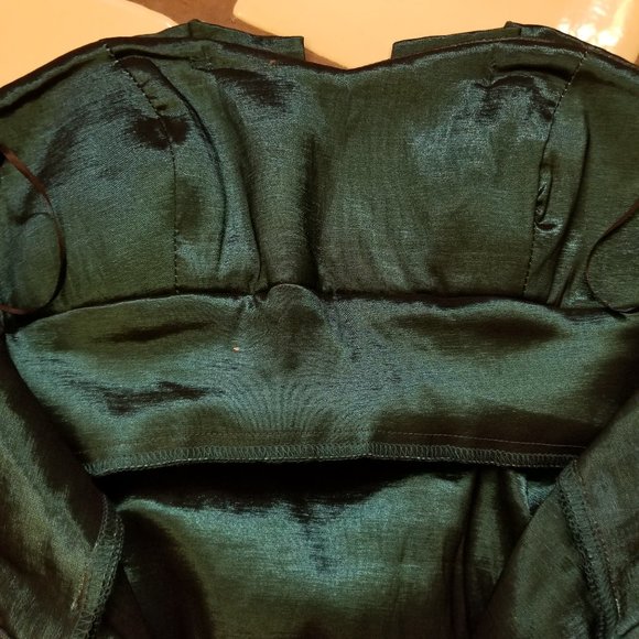 Arden B Shimmering Deep Green Tube Style Cocktail Dress - Picture 3 of 9